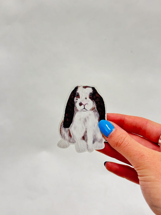Birch the Rabbit Sticker: Waterproof Lop Eared Bunny Decal
