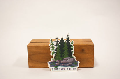 Boundary Waters Sticker: Hand-Drawn Waterproof BWCA Decal