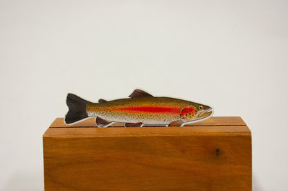 Rainbow Trout Sticker: Waterproof Fishing Decal (3" x 0.97")