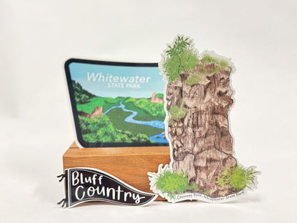 Whitewater State Park Sticker Pack: Hand-Drawn Waterproof Hiking Stickers