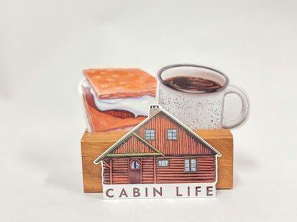 Cabin Life Sticker Pack: Waterproof S'mores & Coffee Decals