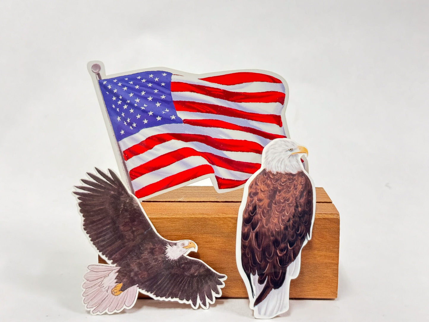 USA Sticker Pack: Waterproof Eagle & Flag Decals