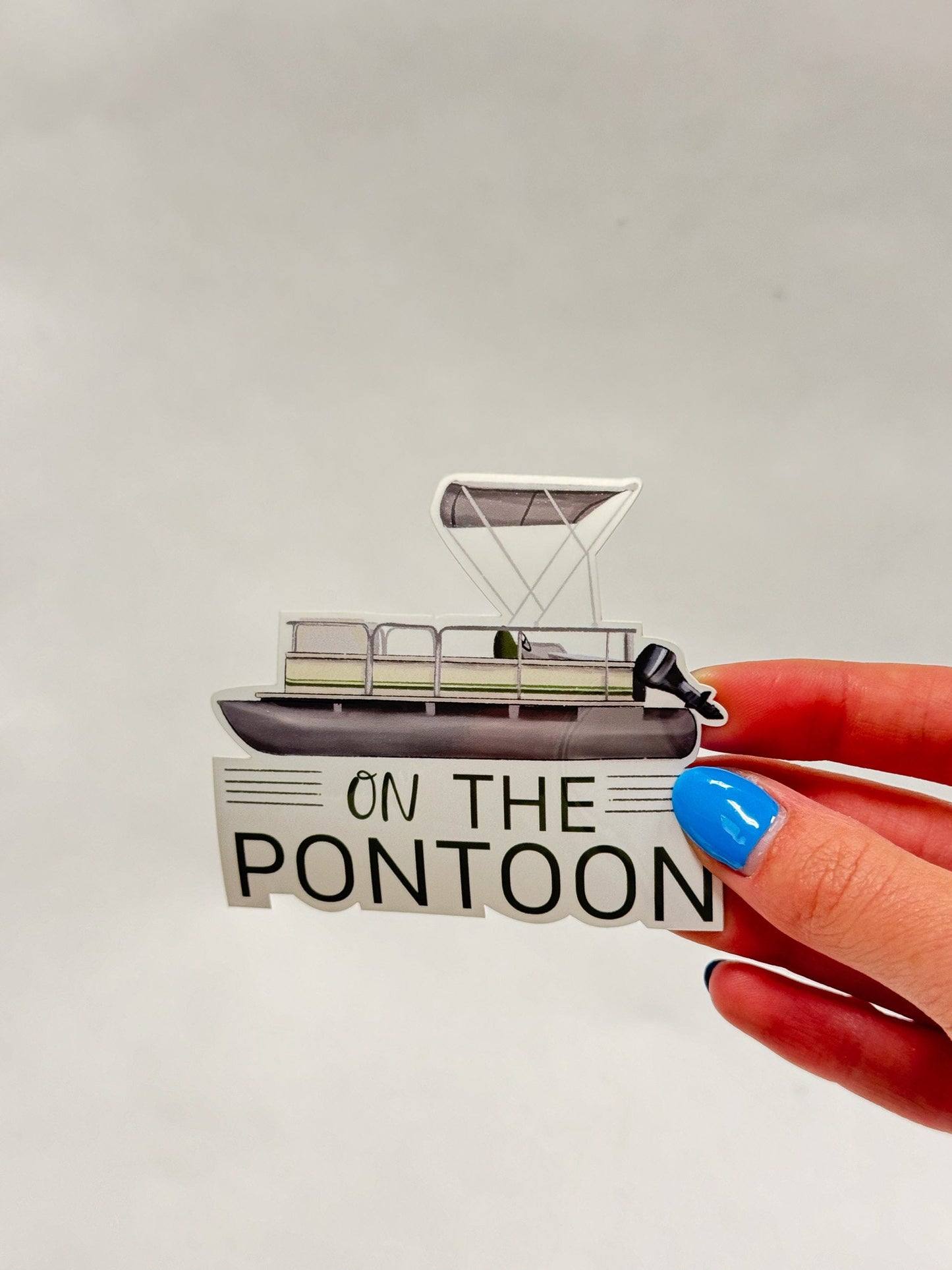 On The Pontoon Sticker: Waterproof Lake Life Decal