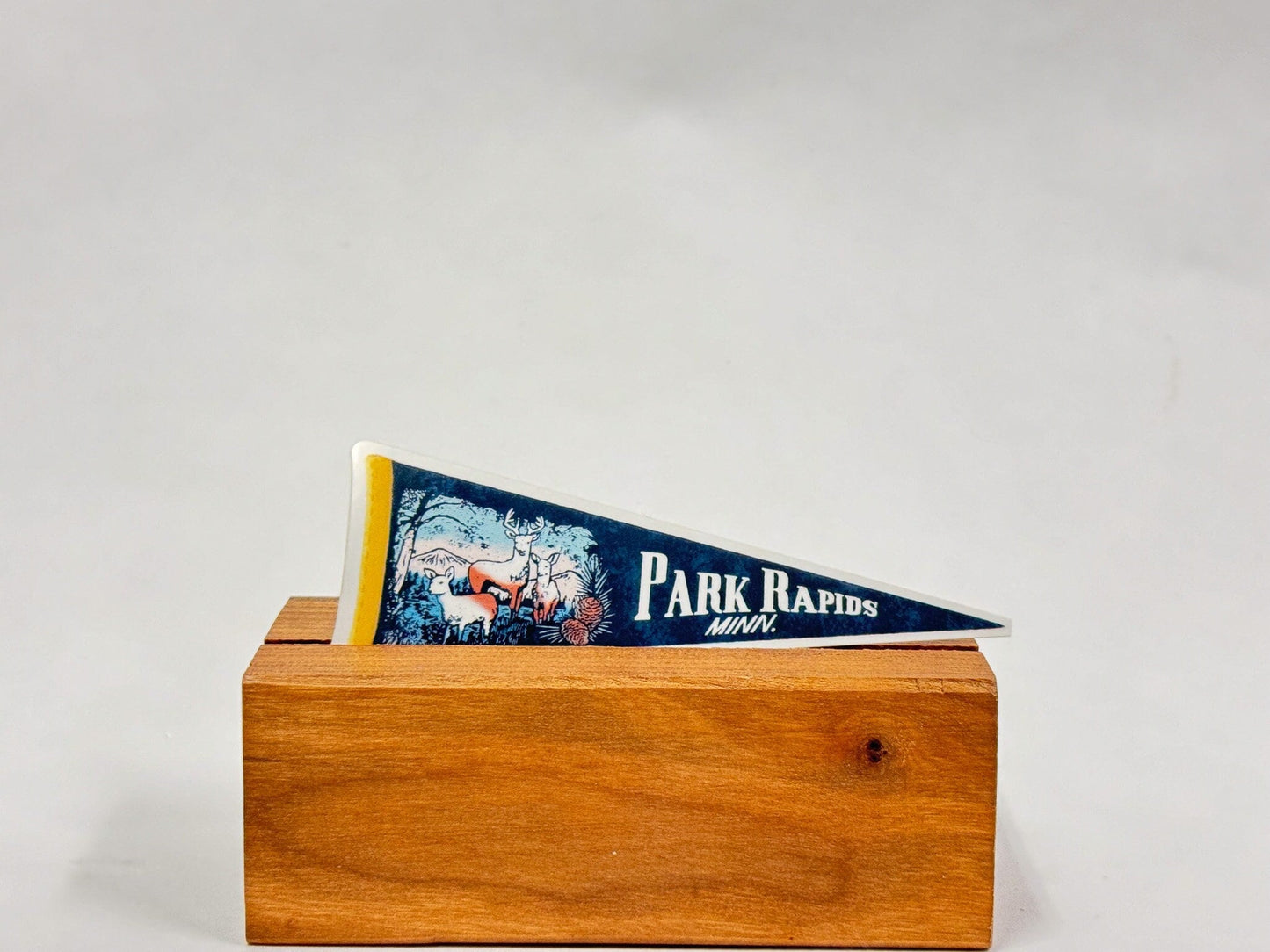 Park Rapids Minnesota Pennant Sticker: Vintage MN Destination Decal