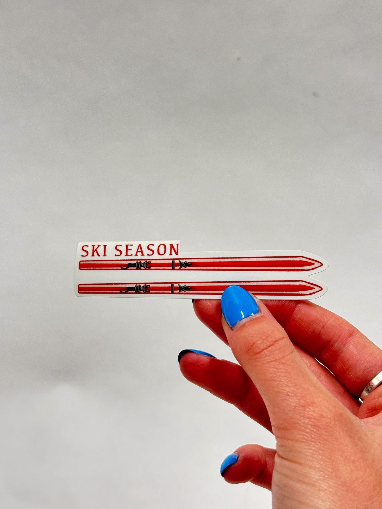 Ski Season Sticker: Waterproof Nordic Ski Decal