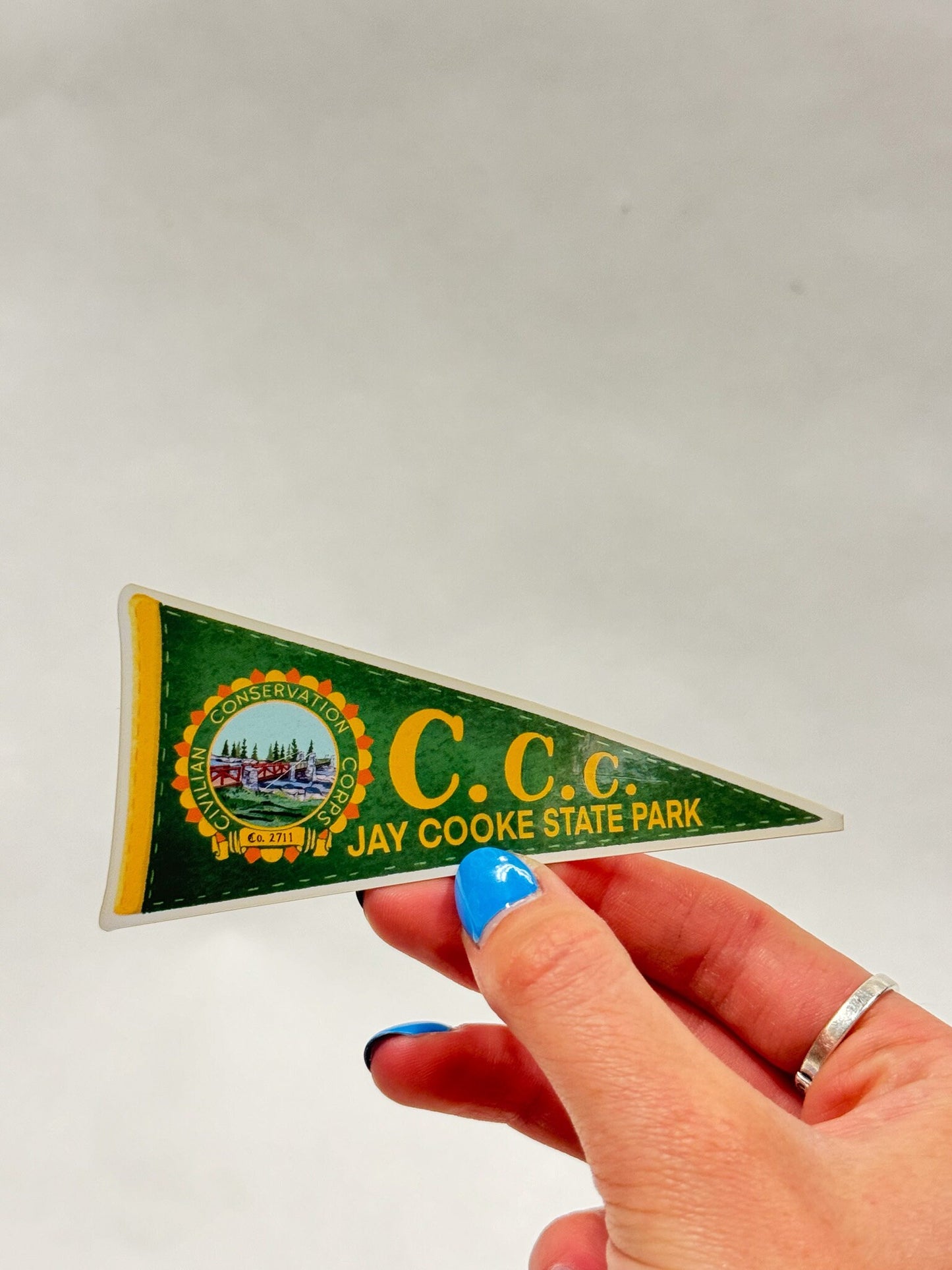 Jay Cooke State Park Pennant Sticker: Vintage MN Travel Decal