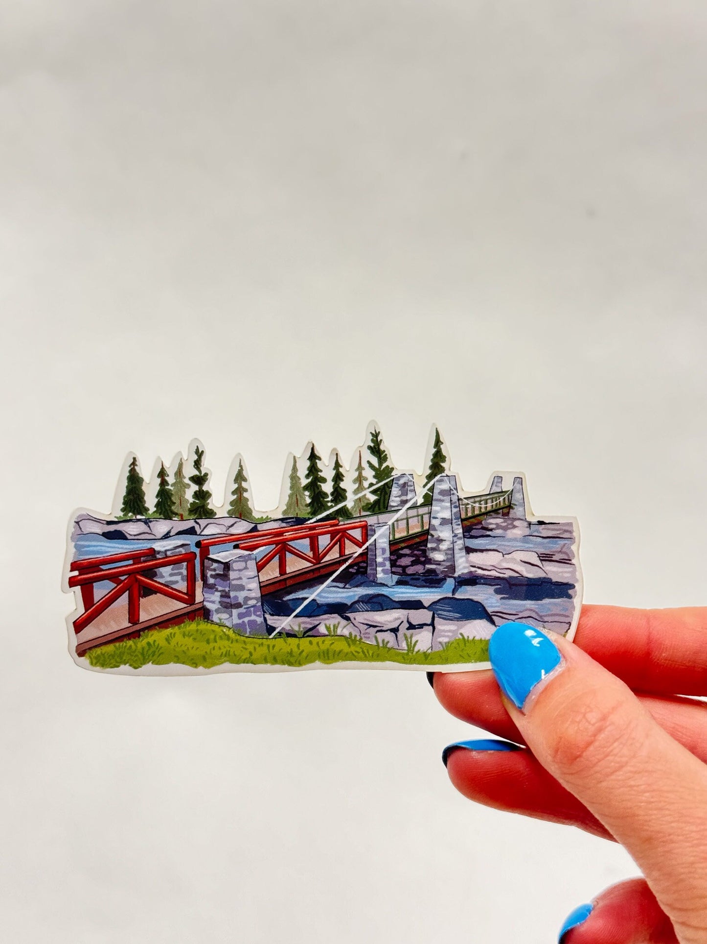 Jay Cooke Swinging Bridge Sticker: MN State Park Waterproof Decal