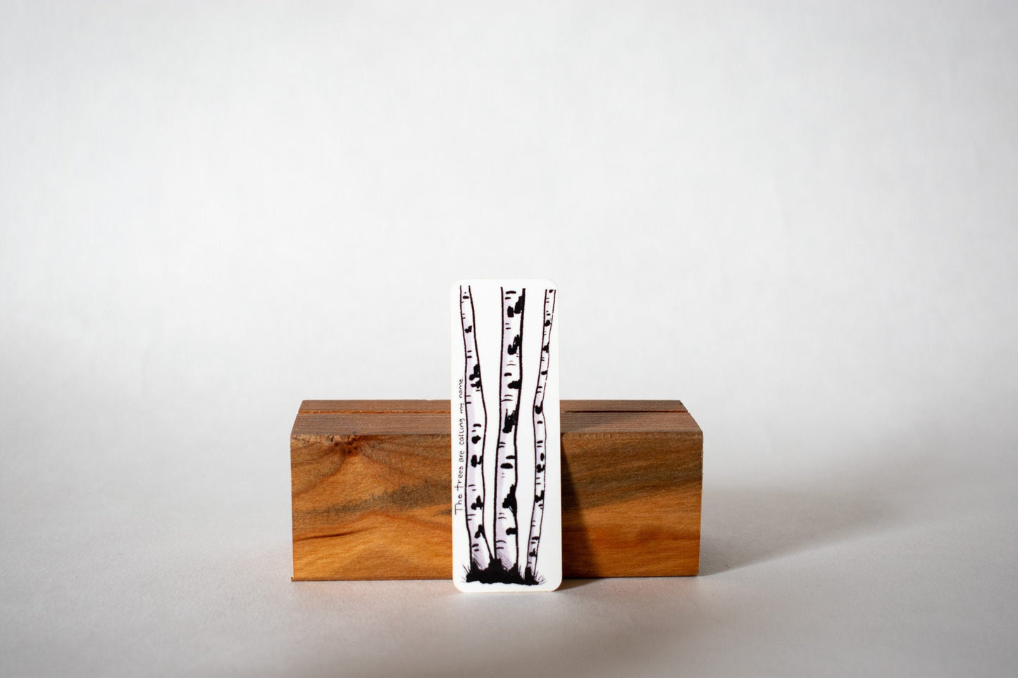 Birch Trees Waterproof Sticker: Hand-Drawn Decal (3" x 1.3")