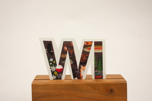 Wisconsin Collage Sticker: Waterproof WI State Pride Decal