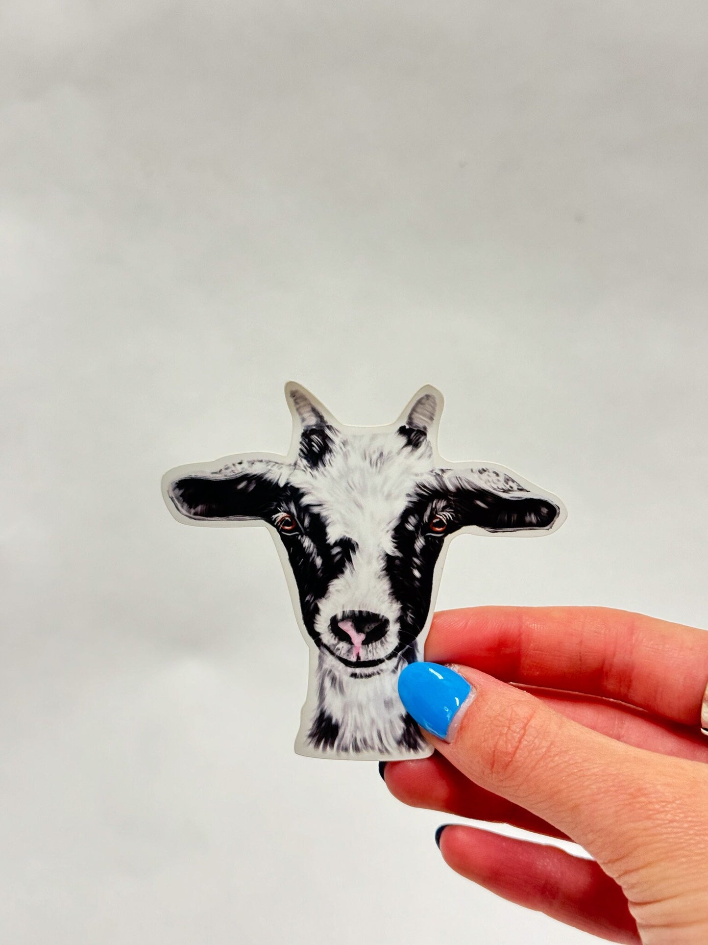 Goat Head Sticker: Waterproof Farm Animal Decal (3" x 3")