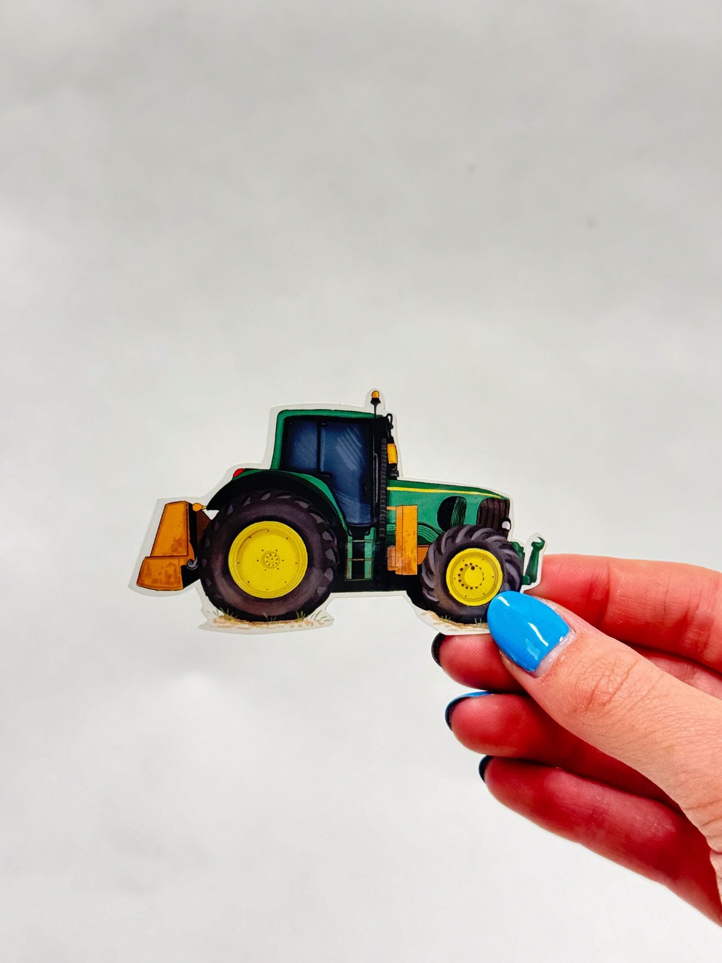 Green Tractor Sticker: Waterproof Decal for Laptop, Water Bottle