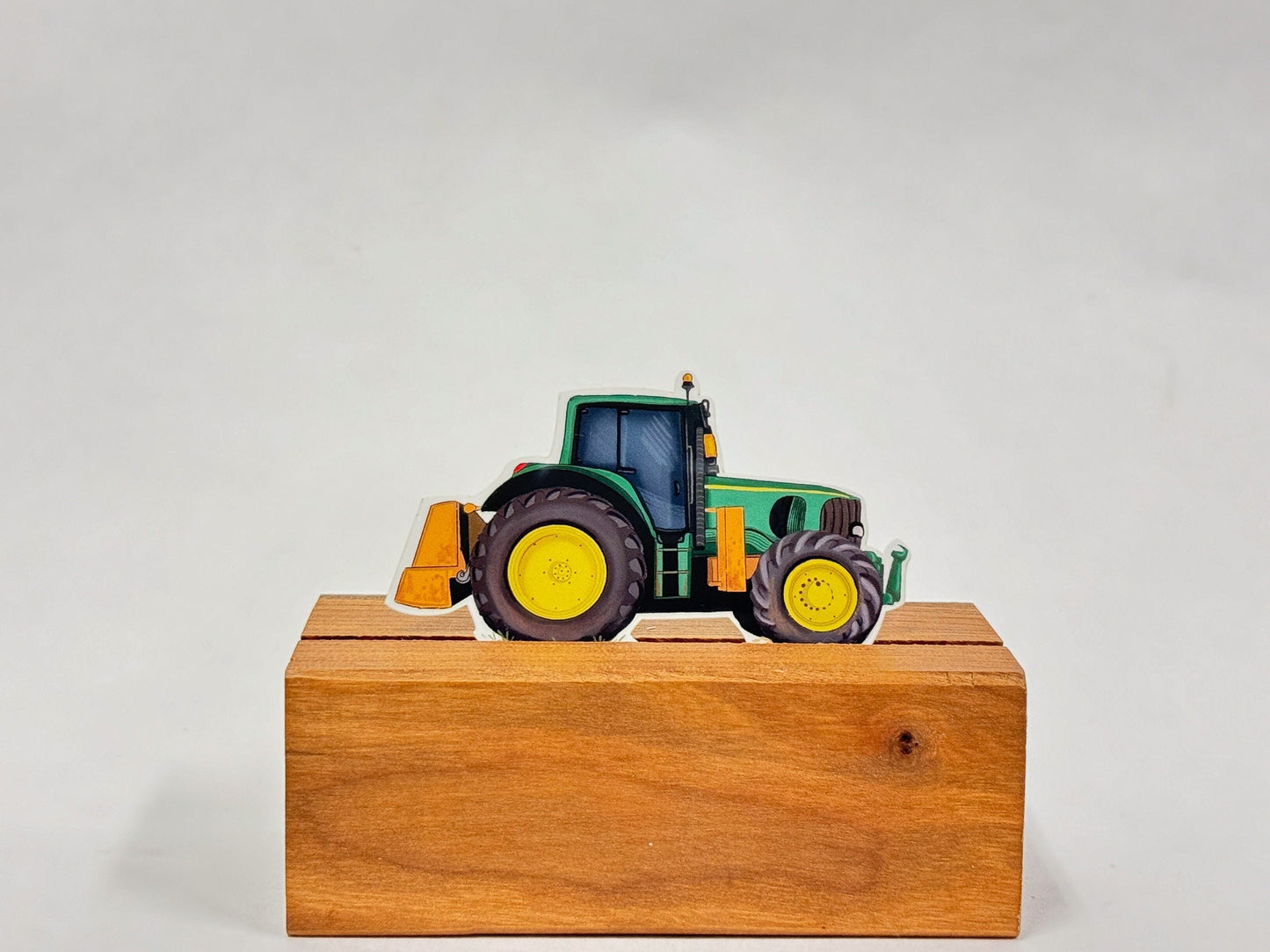 Green Tractor Sticker: Waterproof Decal for Laptop, Water Bottle