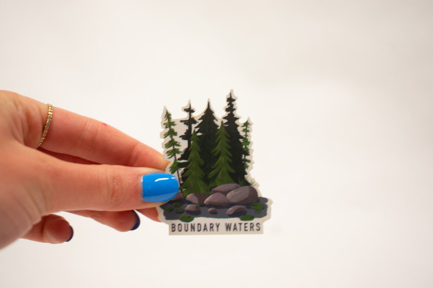 Boundary Waters Sticker: Hand-Drawn Waterproof BWCA Decal