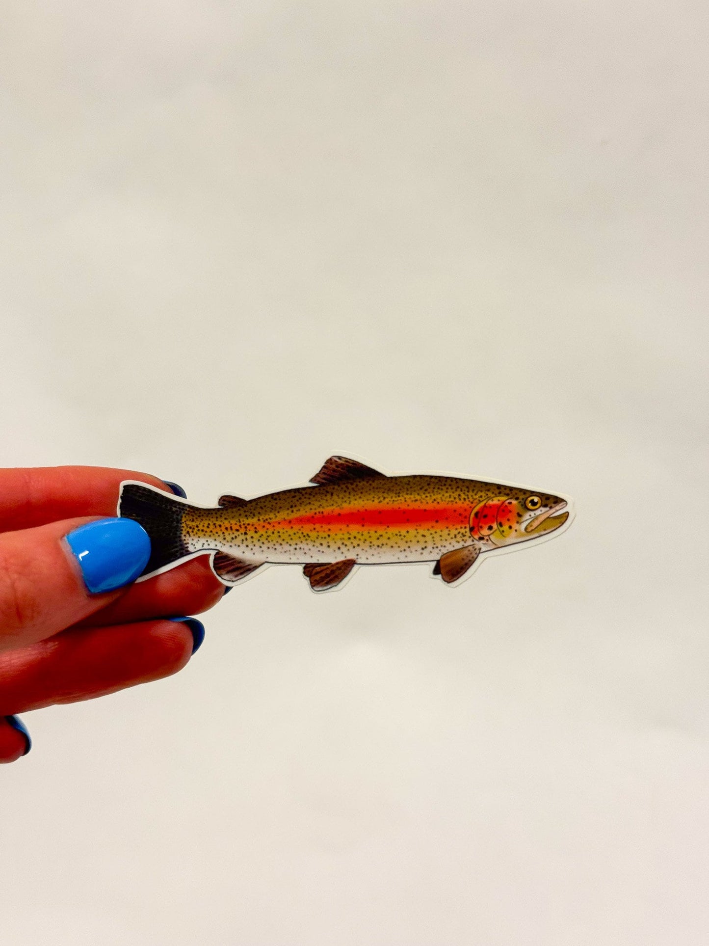 Rainbow Trout Sticker: Waterproof Fishing Decal (3" x 0.97")