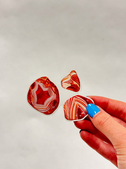 Agate Sticker: Waterproof Vinyl Decal for Laptop, Water Bottle