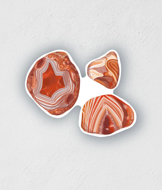 Agate Sticker: Waterproof Vinyl Decal for Laptop, Water Bottle
