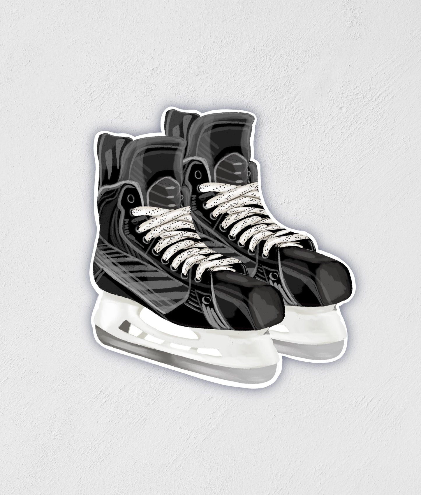 Hockey Skates Sticker: Waterproof Sports Decal