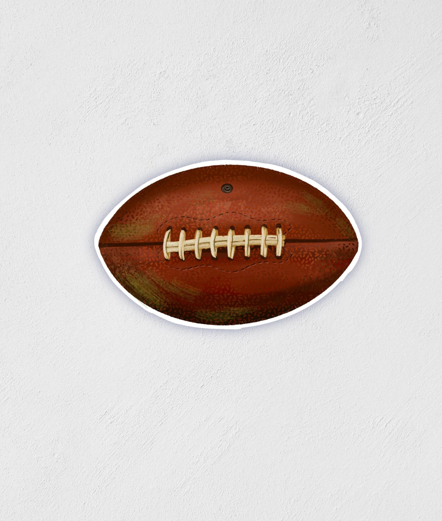 Waterproof Football Sticker: Hand-Drawn Laptop Decal
