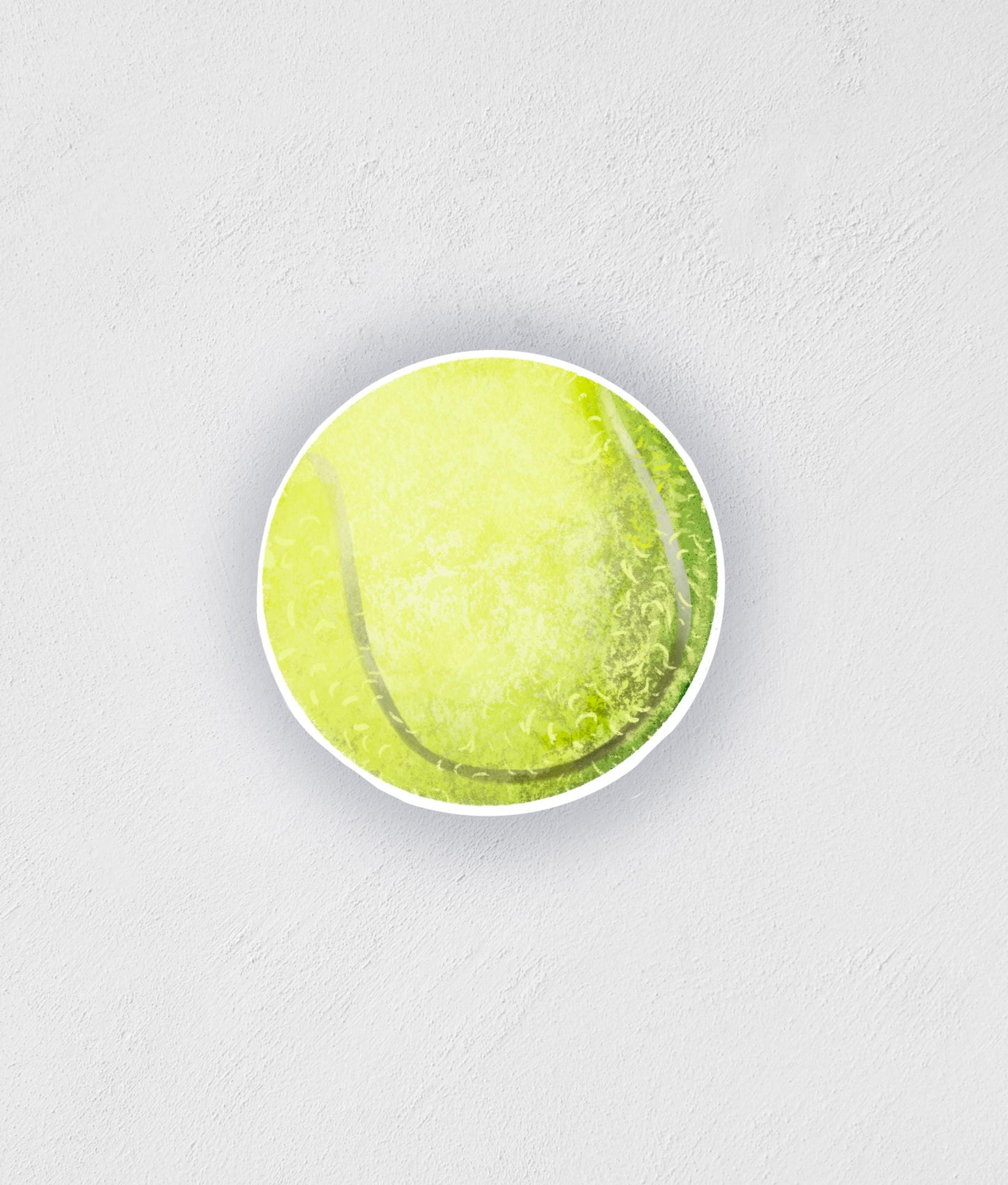 Tennis Ball Waterproof Sticker: Hand-Drawn Sports Decal