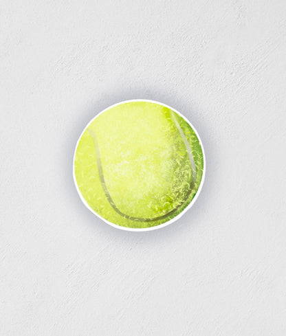 Tennis Ball Waterproof Sticker: Hand-Drawn Sports Decal