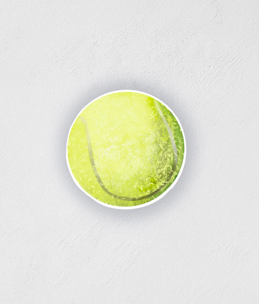 Tennis Ball Waterproof Sticker: Hand-Drawn Sports Decal