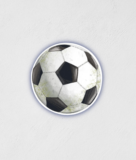 Waterproof Soccer Ball Sticker: Hand-Drawn Sports Decal