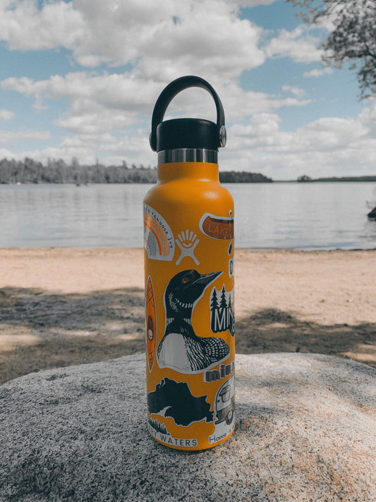 Camping Sticker Pack: Waterproof Campfire & Coffee Decals