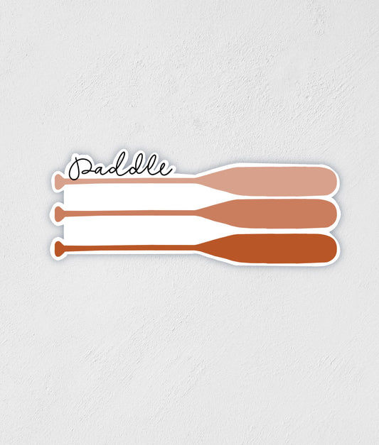 Three Paddles Sticker: Waterproof Laptop Decal