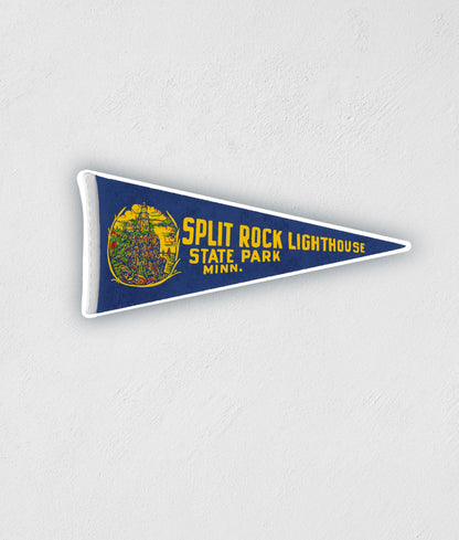Split Rock Lighthouse Pennant Sticker: MN State Park, Waterproof