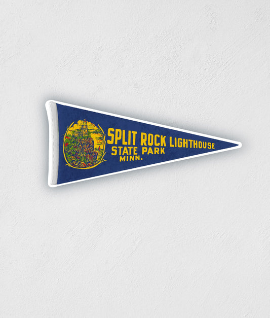 Split Rock Lighthouse Pennant Sticker: MN State Park, Waterproof