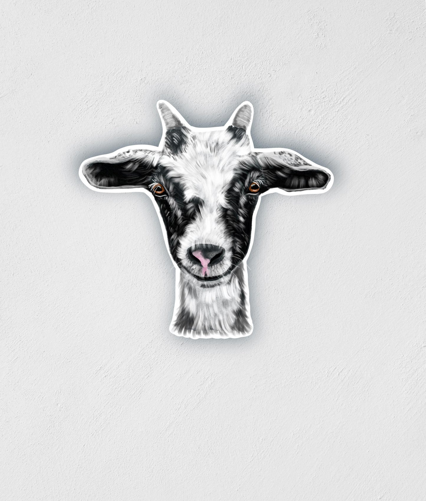Goat Head Sticker: Waterproof Farm Animal Decal (3" x 3")