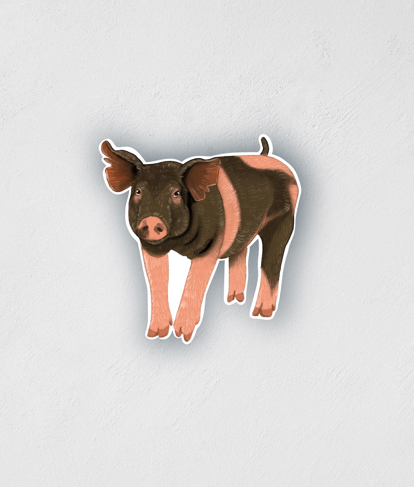 Pig Sticker: Waterproof Farm Animal Decal (3" x 2.8")