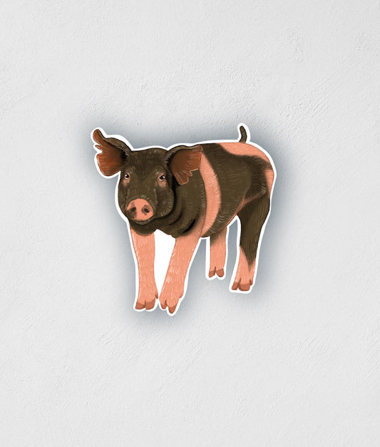 Pig Sticker: Waterproof Farm Animal Decal (3" x 2.8")