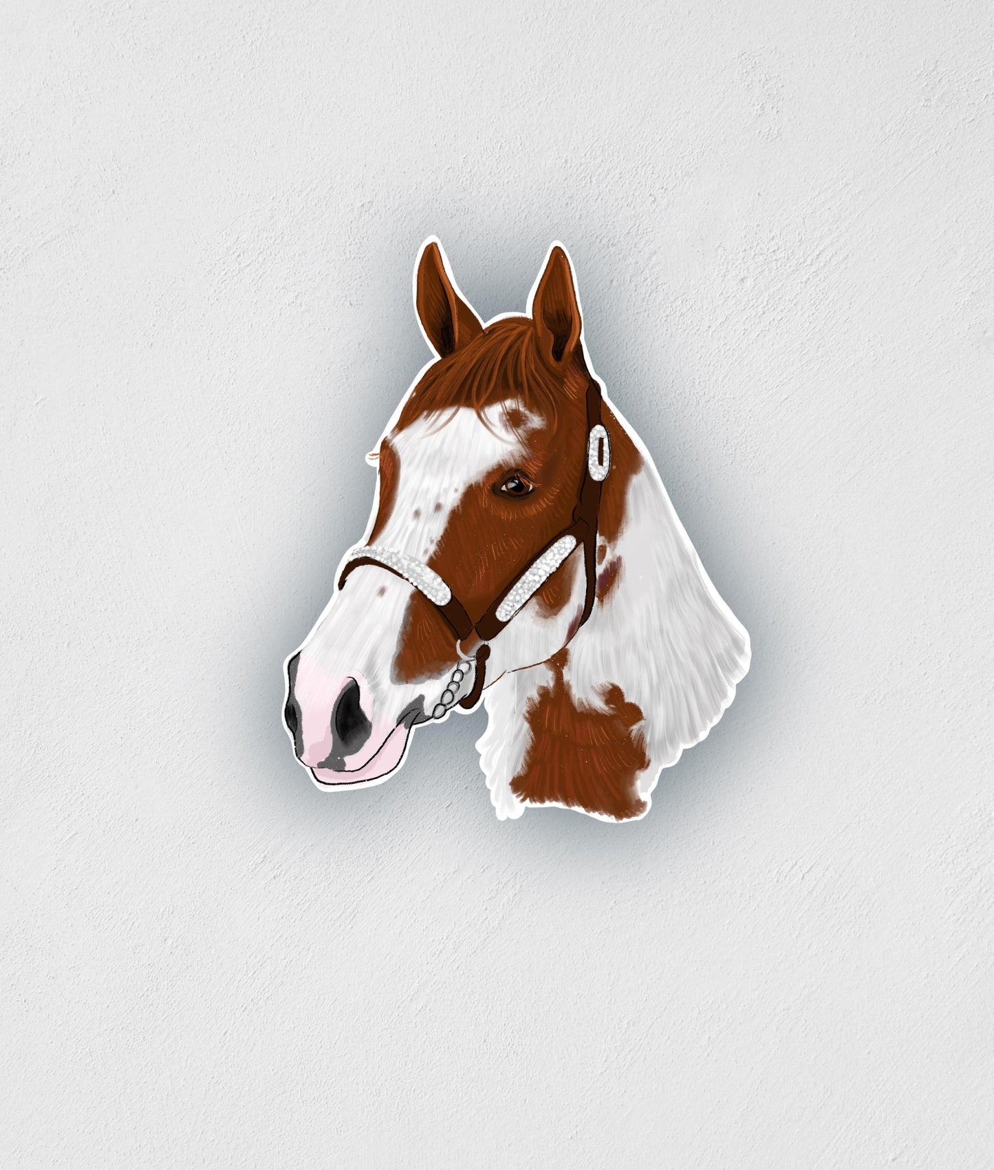 Horse Face Sticker: Waterproof Equestrian Decal