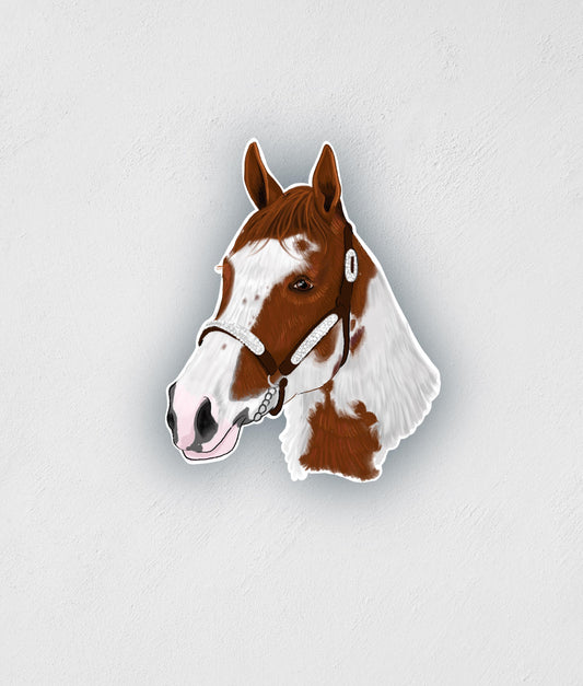 Horse Face Sticker: Waterproof Equestrian Decal