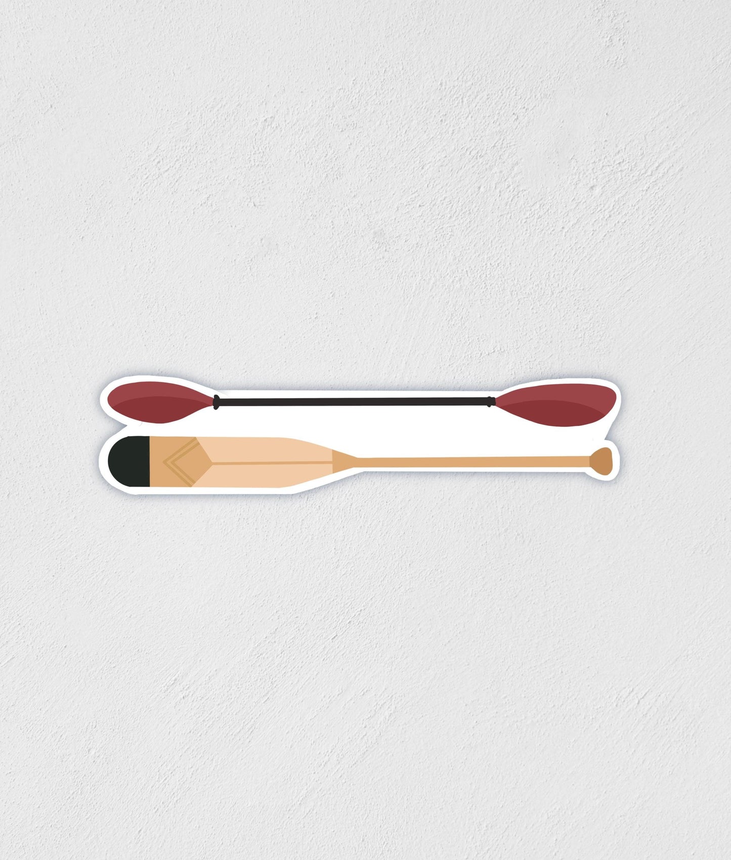 Paddle and Oar Sticker: Waterproof Outdoors Decal