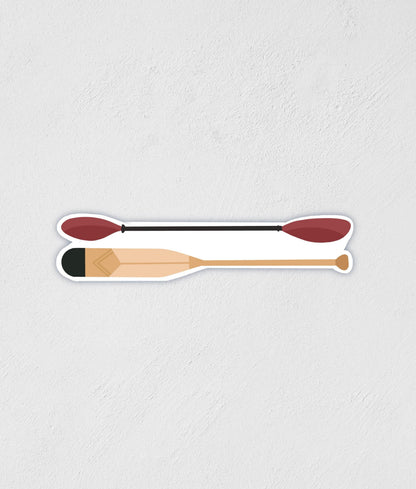 Paddle and Oar Sticker: Waterproof Outdoors Decal
