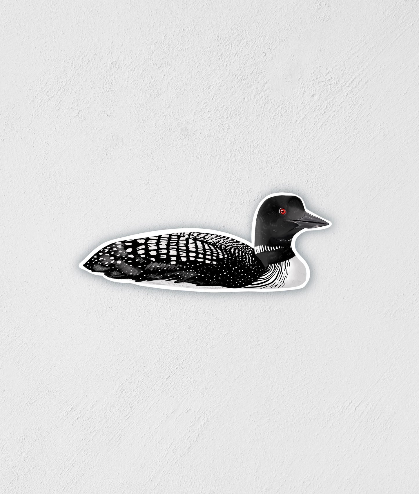 Loon Sticker: Waterproof Bird Decal for Laptop, Car, and Water Bottle