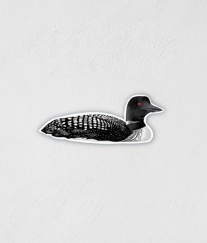 Loon Sticker: Waterproof Bird Decal for Laptop, Car, and Water Bottle