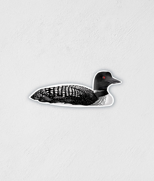 Loon Sticker: Waterproof Bird Decal for Laptop, Car, and Water Bottle