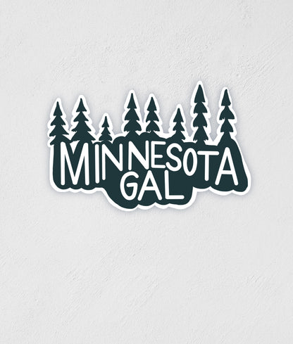 Minnesota Gal Sticker: Waterproof Laptop Decal (3" x 2")