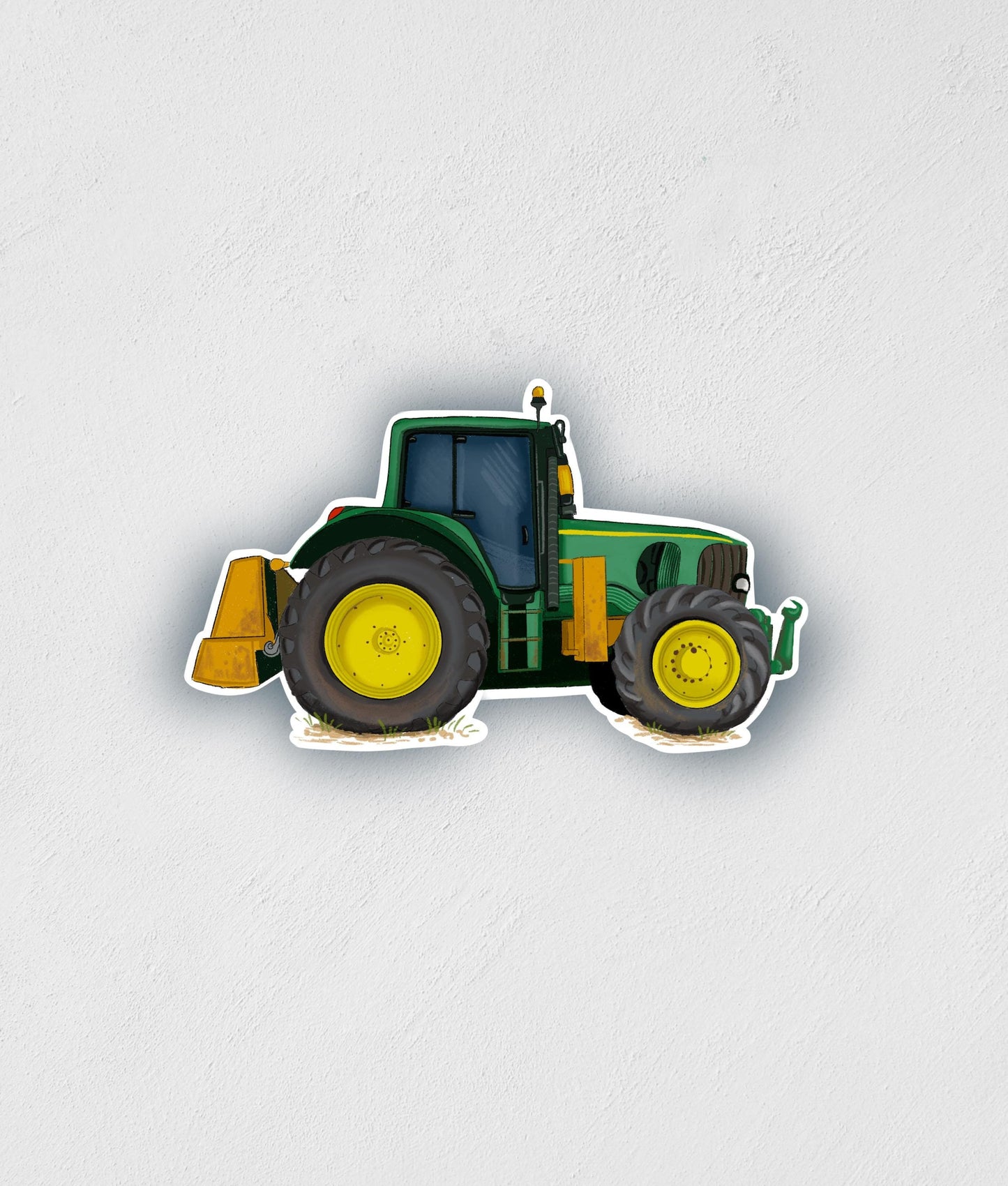 Green Tractor Sticker: Waterproof Decal for Laptop, Water Bottle