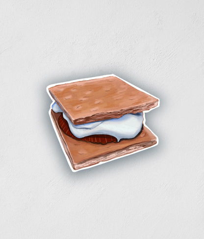S'mores Sticker: Waterproof Camping Decal (3")
