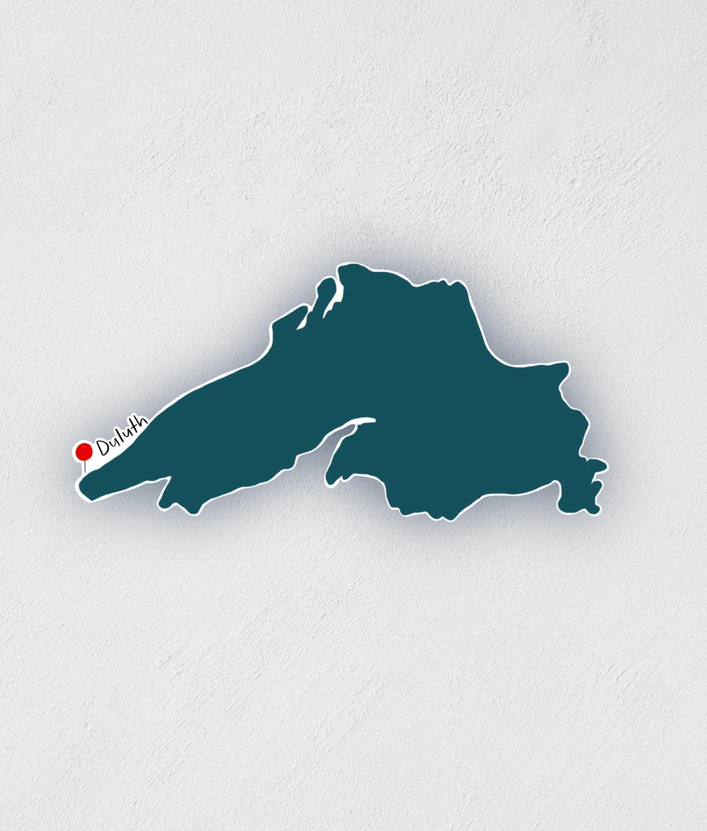 Lake Superior Duluth MN Sticker: Hand-Drawn Waterproof Decal
