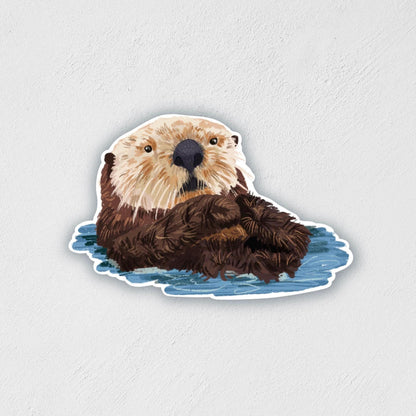 Otter Sticker: Waterproof Wildlife Decal