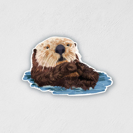 Otter Sticker: Waterproof Wildlife Decal