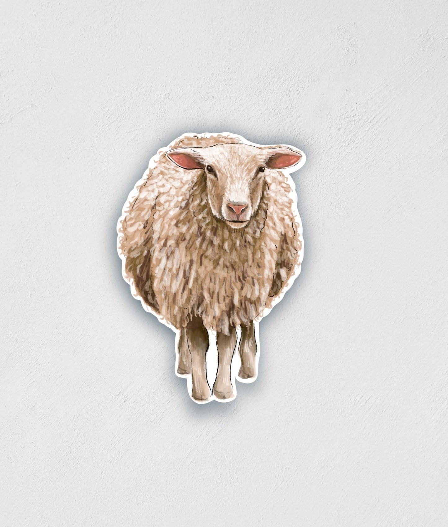 Sheep Sticker: Waterproof Farm Animal Decal (3" x 2.2")