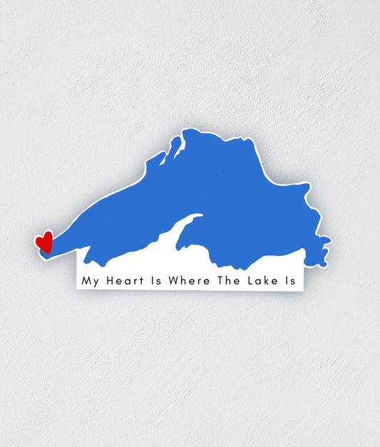 Lake Superior Sticker: Hand-Drawn Waterproof Travel Decal