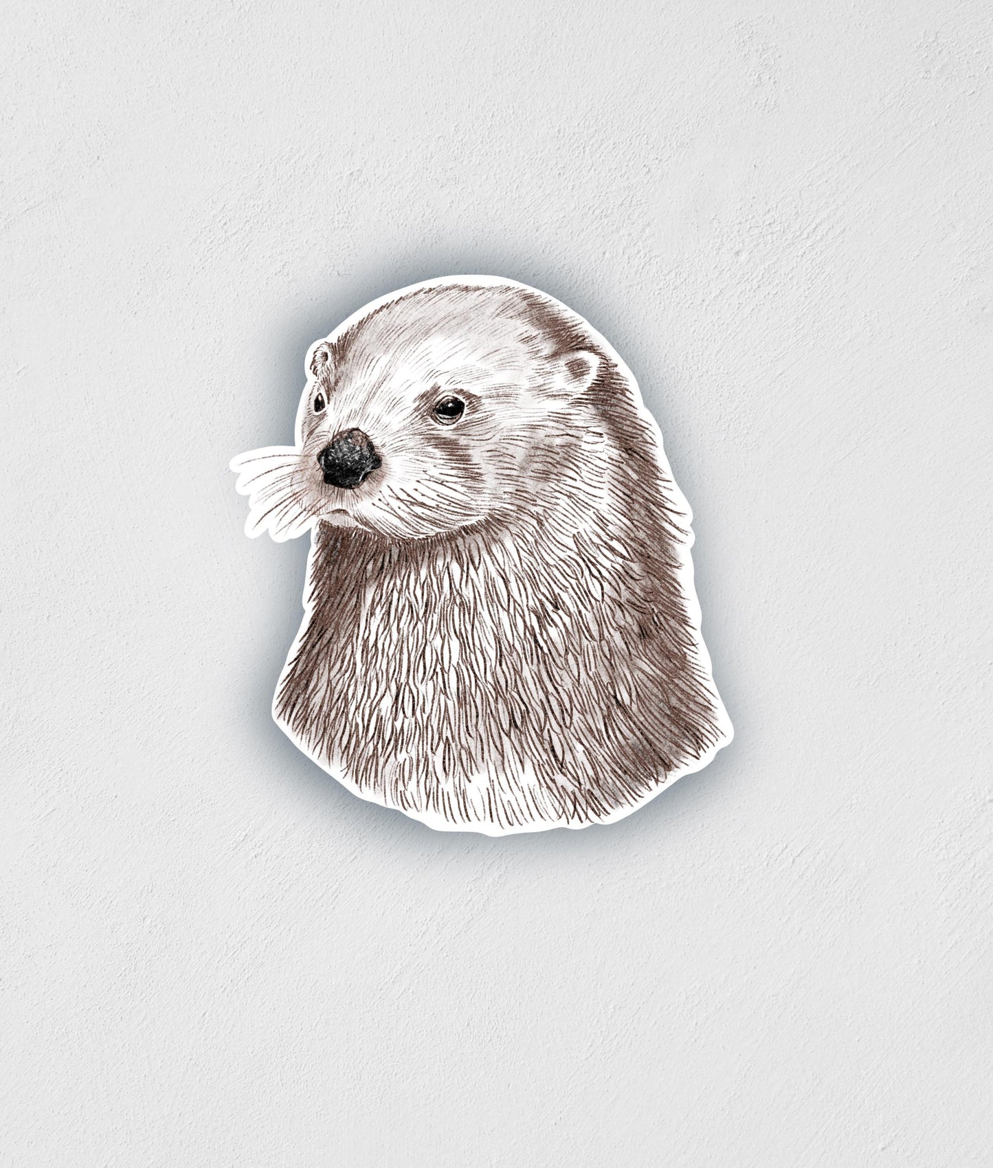 River Otter Sticker: Hand-Drawn Waterproof Decal (3")