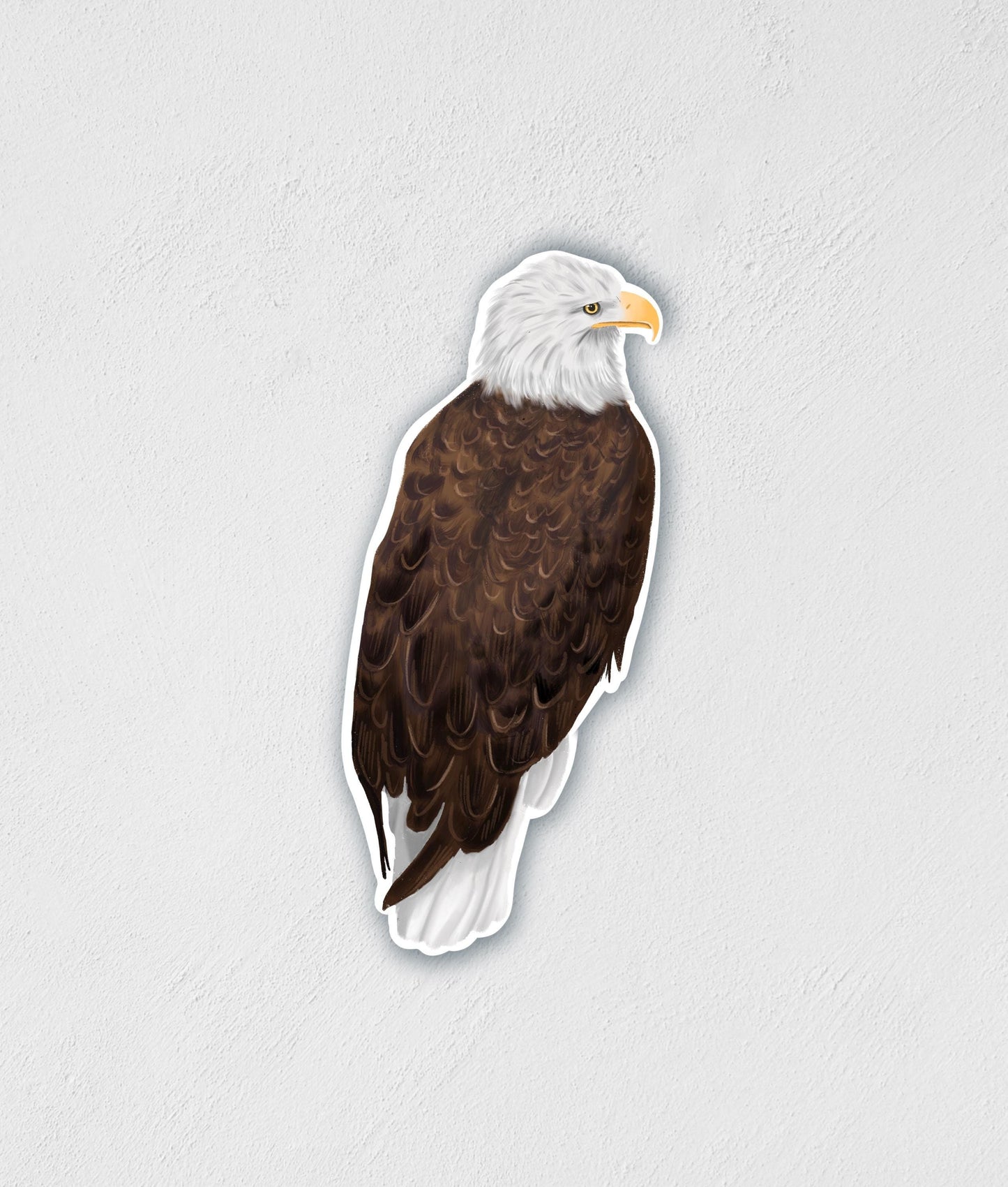 Bald Eagle Sticker: Waterproof Decal for Laptop, Car, and Water Bottle